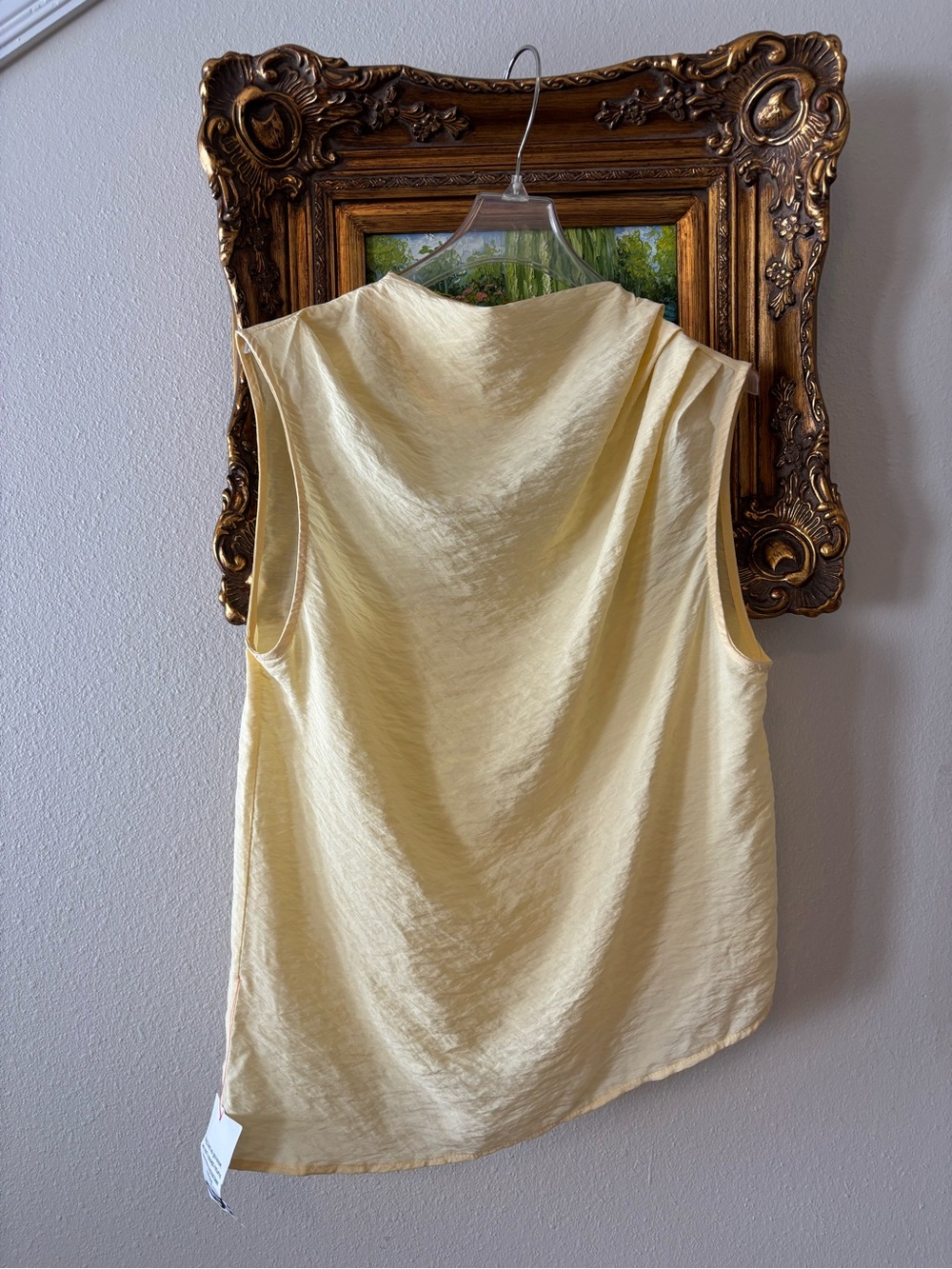 NWT ASOS DESIGN Butter Yellow Cowl Neck Sleeveless Top